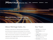 Tablet Screenshot of meritagesales.com